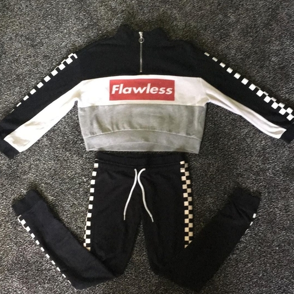 "Flawless" checkered tracksuit - Picture 1 of 1